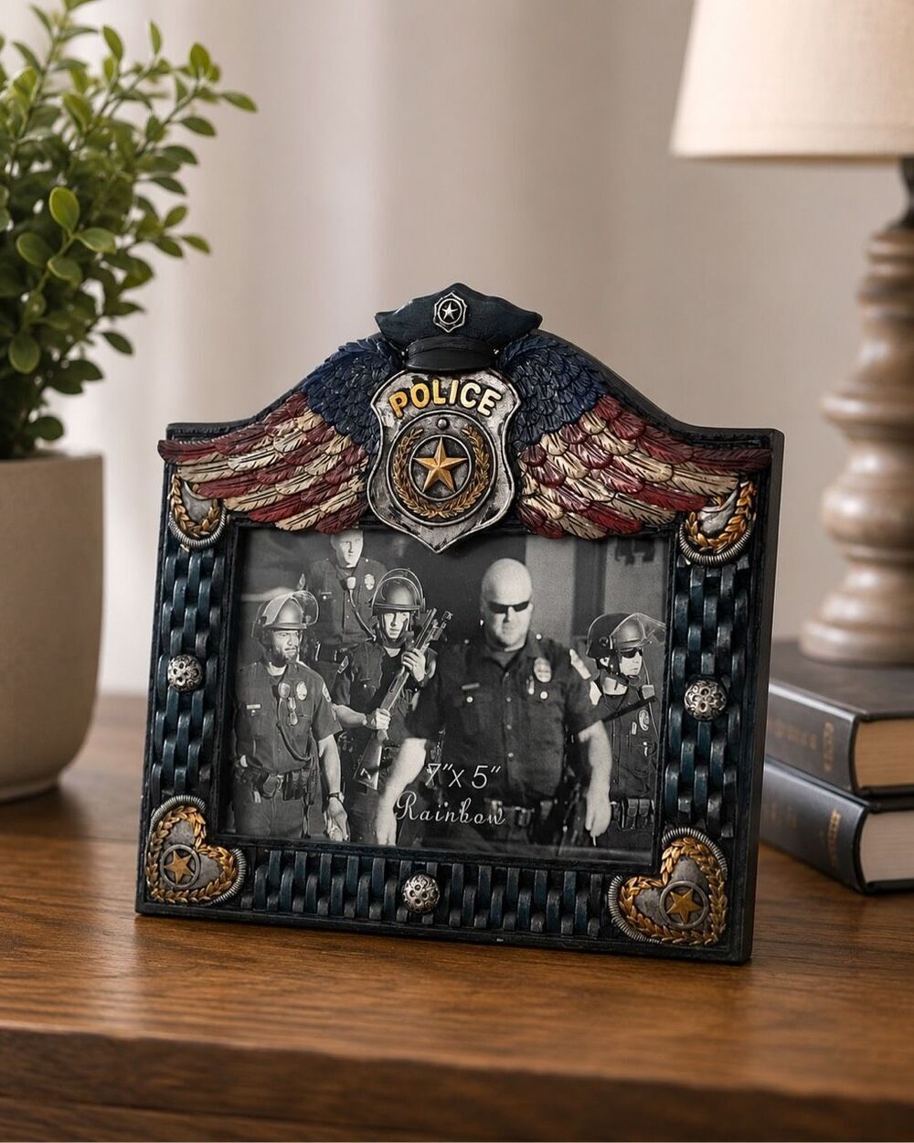 Police Officer Frame 5"x7" opening retirement  Graduation Fathers Day